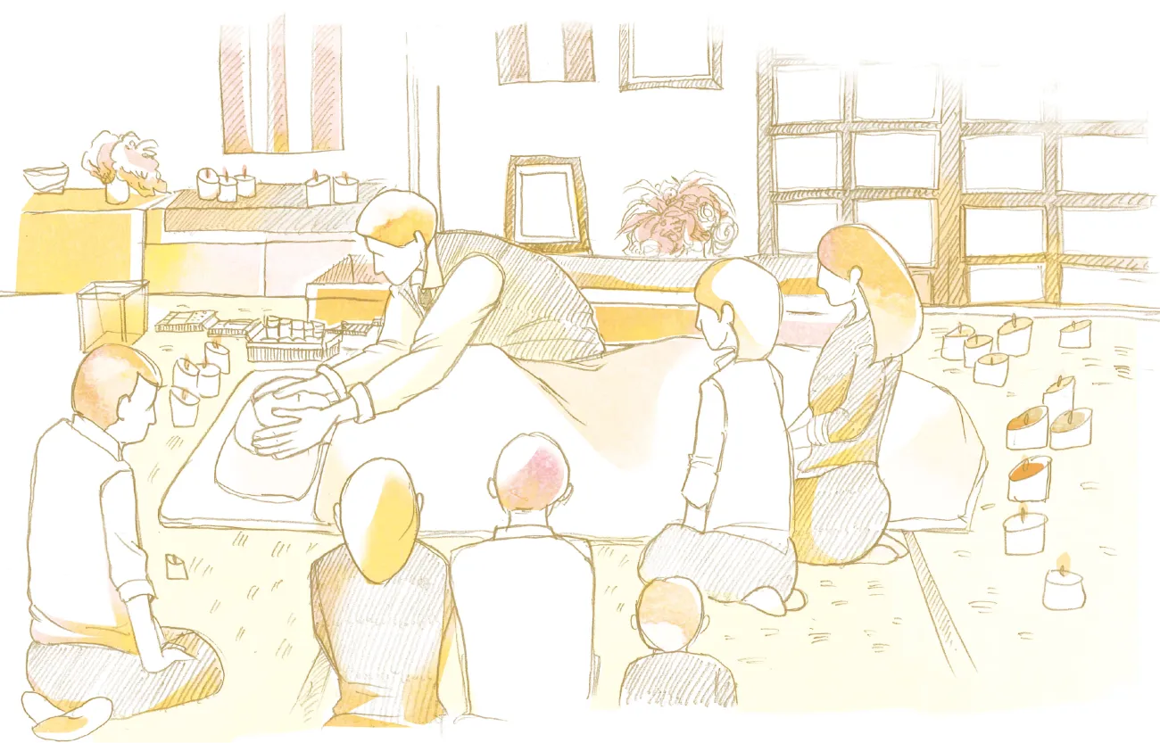 ご家族が大切な方との時間を過ごす様子